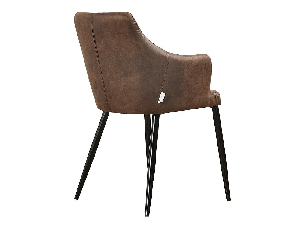 ZARAH - Chaise Design en Simili Cuir Marron - Rembourrée - Marron Chocolat