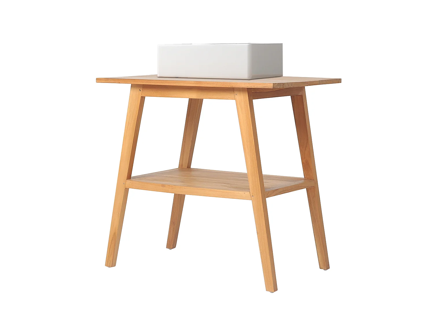 Meuble de salle de bain en teck avec simple vasque - 80 cm - BOBOTSARI