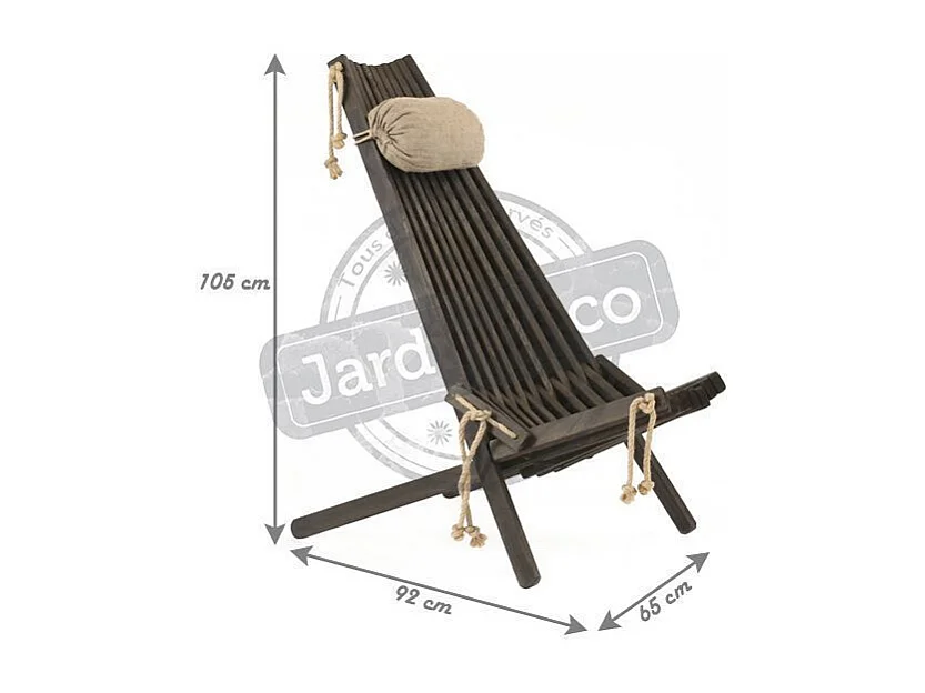 EcoChair Pin / Noir, Huilé