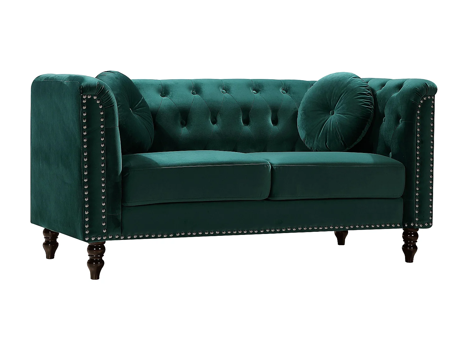 2-zitsbank  smaragdgroen fluweel TURNER