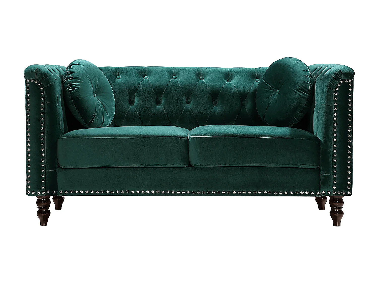 2-zitsbank  smaragdgroen fluweel TURNER