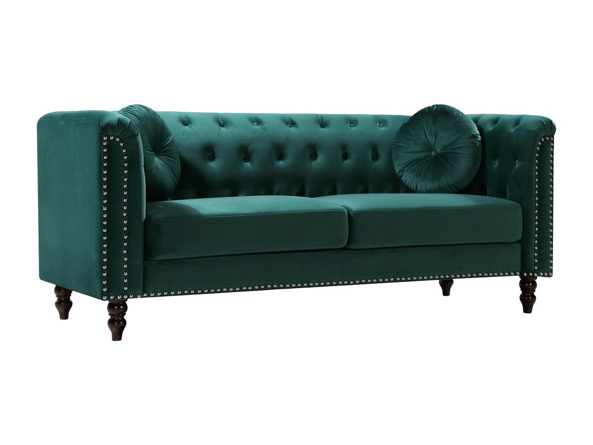 Sofa 3-Sitzer - Samt - Grün - TURNER günstig online kaufen