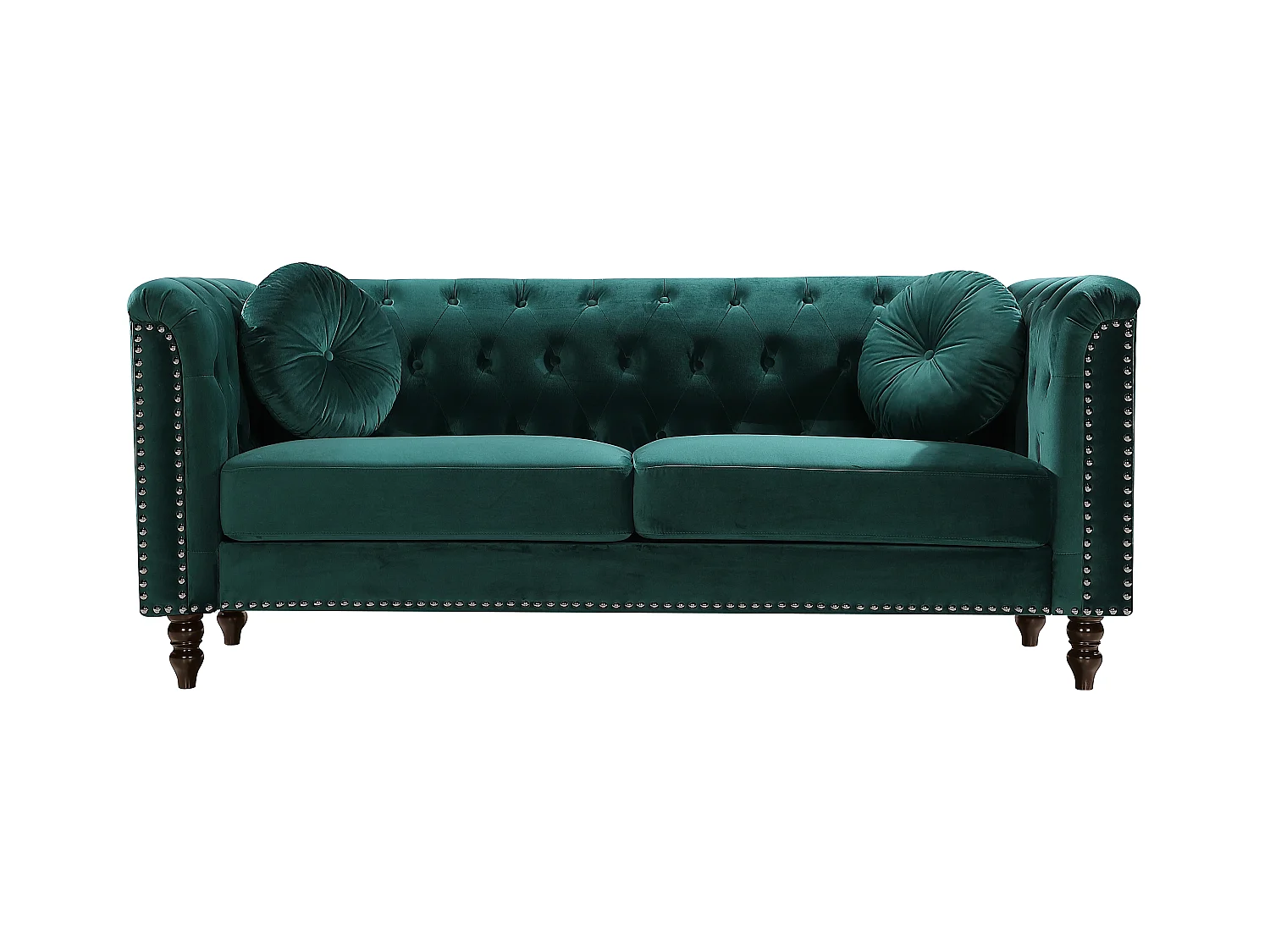 Sofa 3-Sitzer - Samt - Grün - TURNER