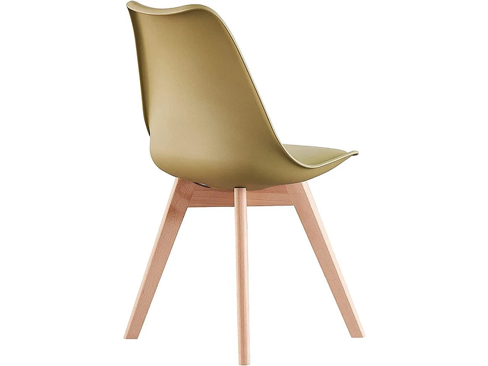 LORENZO - Chaise Scandinave Verte Lorenzo - Assise Rembourrée - Vert