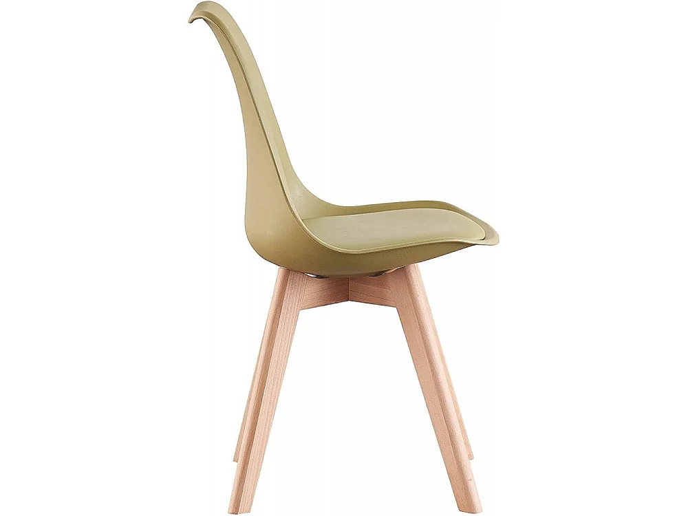 LORENZO - Chaise Scandinave Verte Lorenzo - Assise Rembourrée - Vert