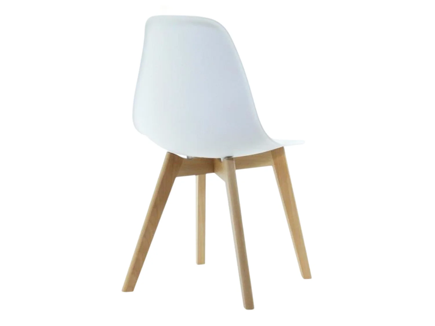 LORENZO - Chaise Scandinave Blanche - Assise Rembourrée - Blanc