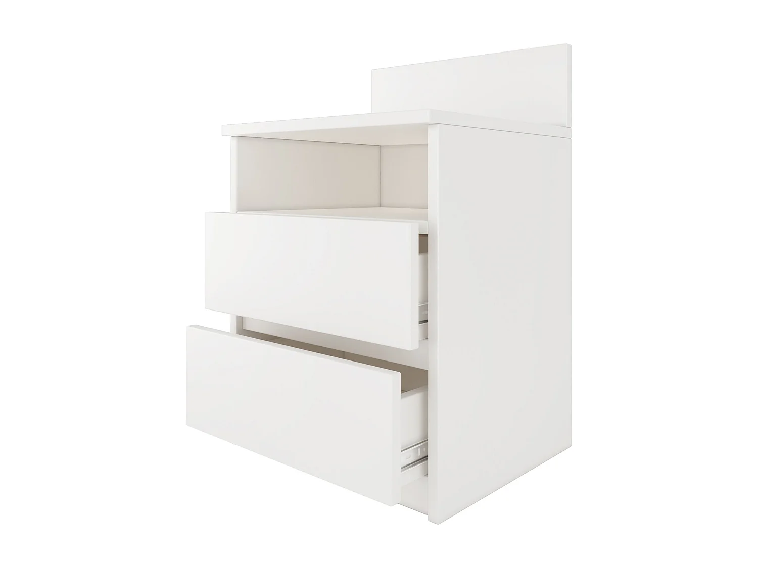 ASTER T1 - Mesita de noche con 2 cajones - 59x40x32cm - mesita de noche - estilo escandinavo