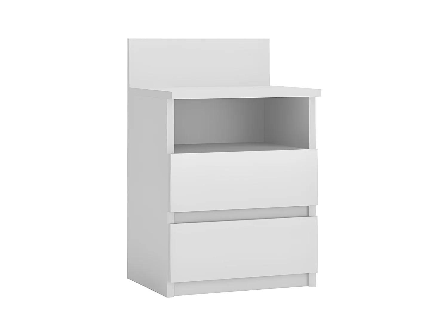 Table de chevet / Table de nuit moderne avec 2 tiroirs et 1 étagère Malwa M1