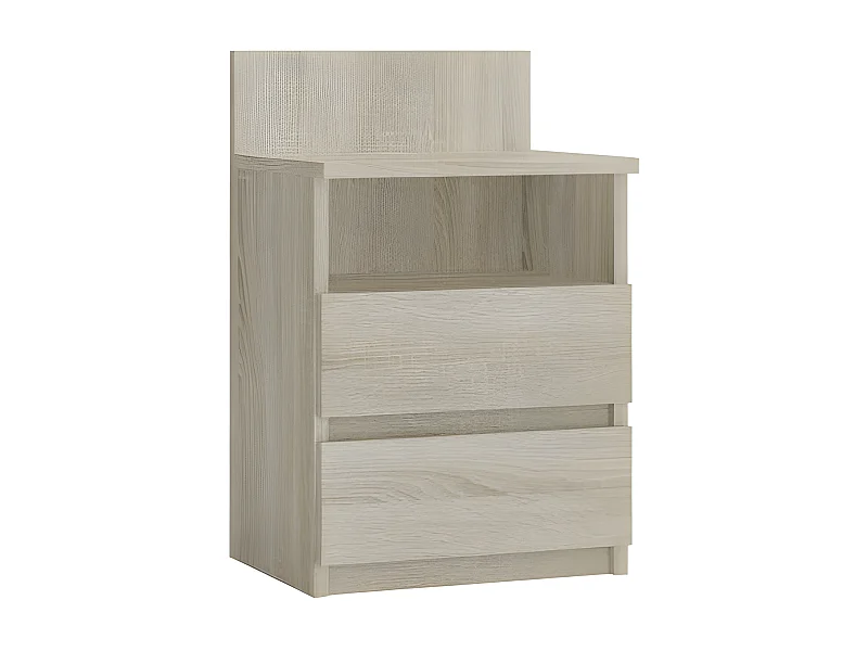 Table de chevet / Table de nuit moderne avec 2 tiroirs et 1 étagère Malwa M1