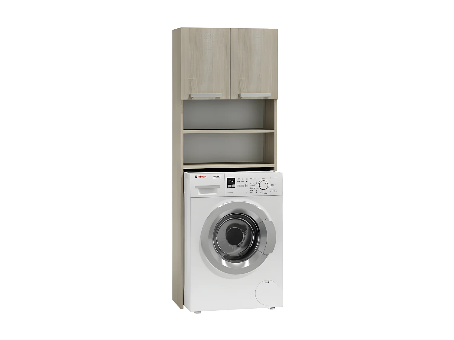 COMO - Mueble para lavadora - 64x183x30cm - Área de almacenamiento para lavarropas baño - Estilo moderno