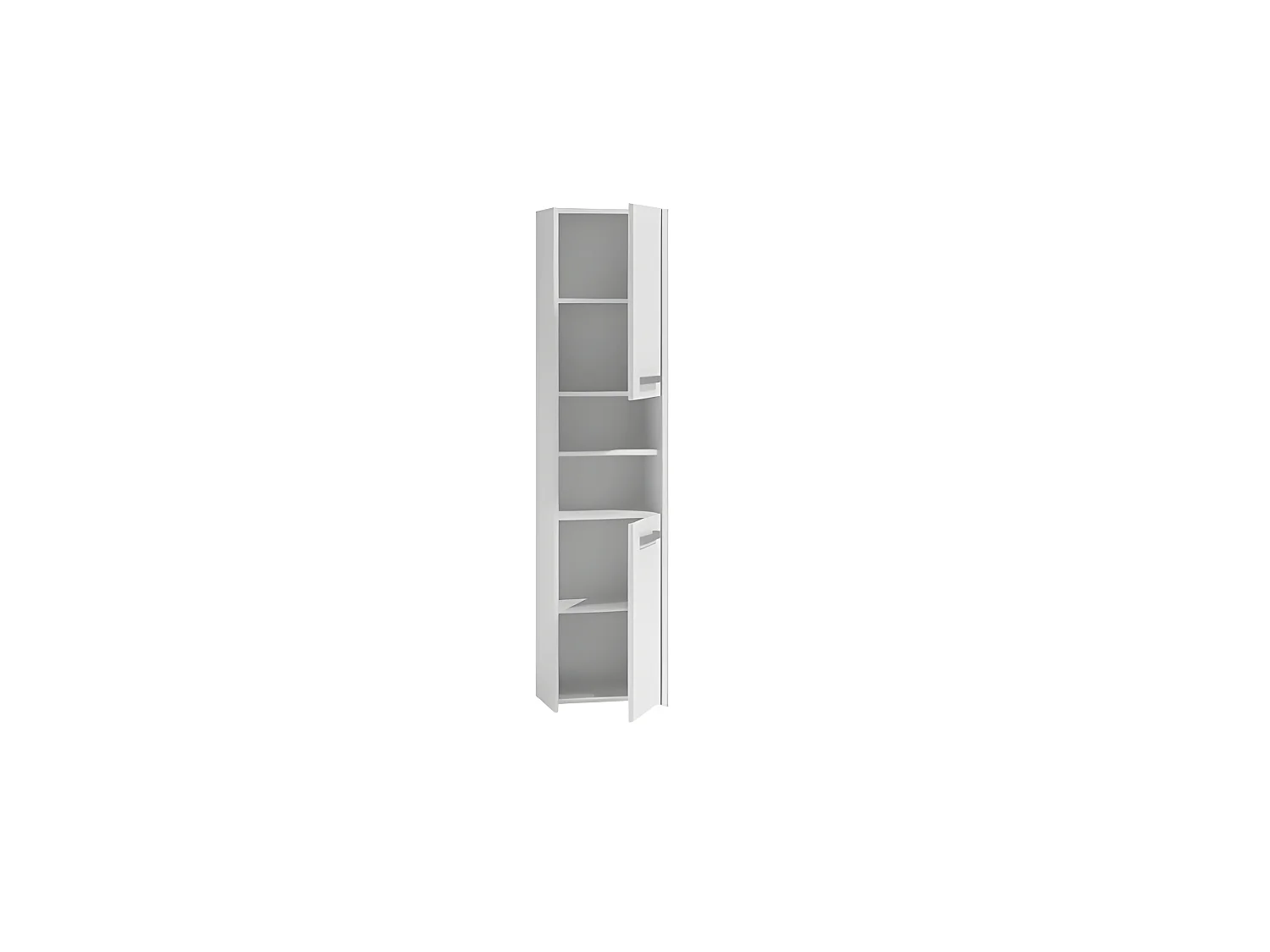 CDF Badschrank S40 | Farbe: Weiß | Moderner Badezimmerschrank | Ablagefläche | Geräumige Einlegeböden | Türen | Einfache Montage