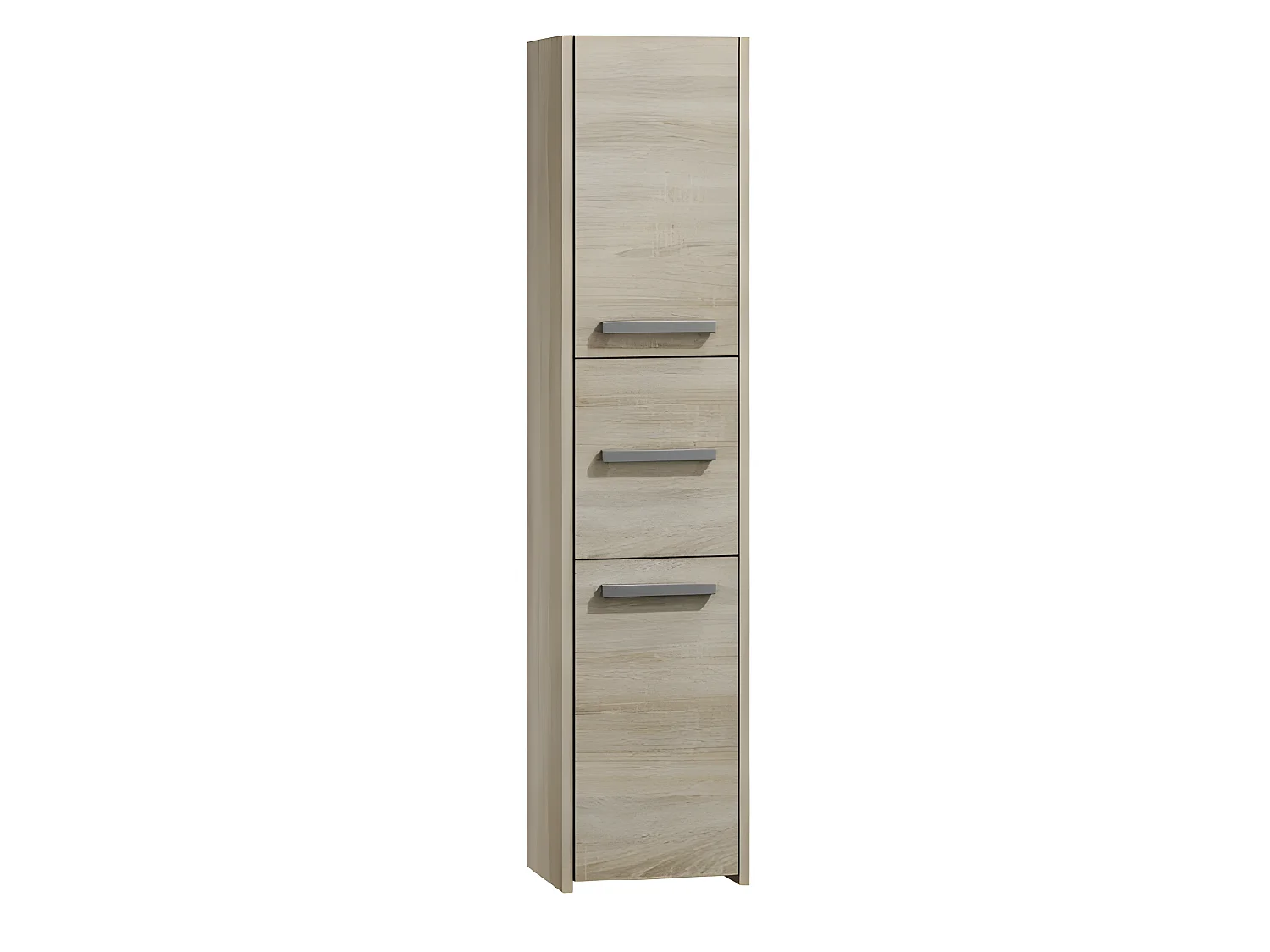 CDF Badschrank S43 | Farbe: Eiche Sonoma | Moderner Badezimmerschrank | Ablagefläche | Geräumige Einlegeböden | Türen | Einfache Montage