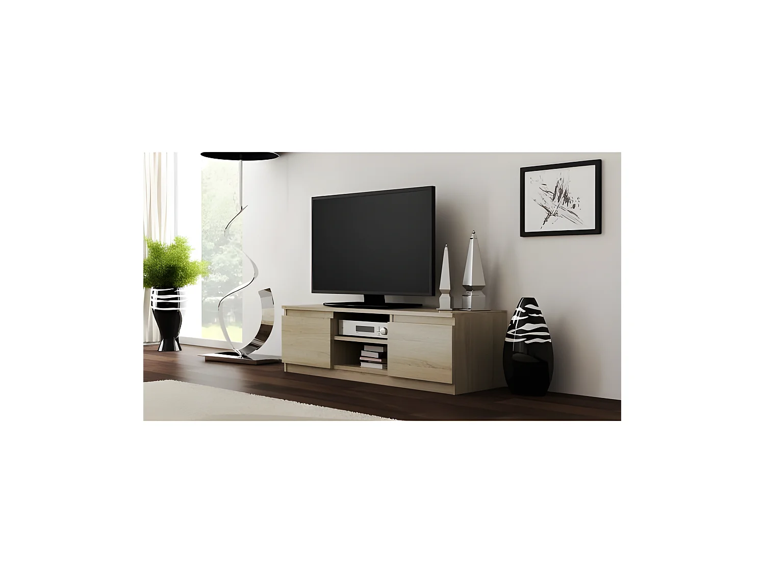 Meuble TV moderne pour salon 120 cm