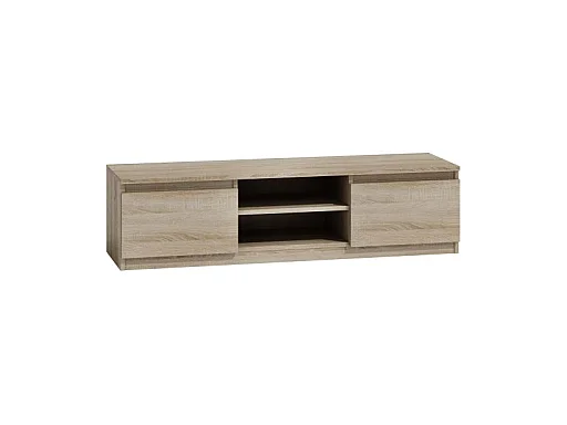 TIVOLI - Mueble de televisión - estilo moderno - 140x40x36cm - 2 cajones + 2 puertas - almacenamiento de equipos de Televisión/audio - aspecto madera