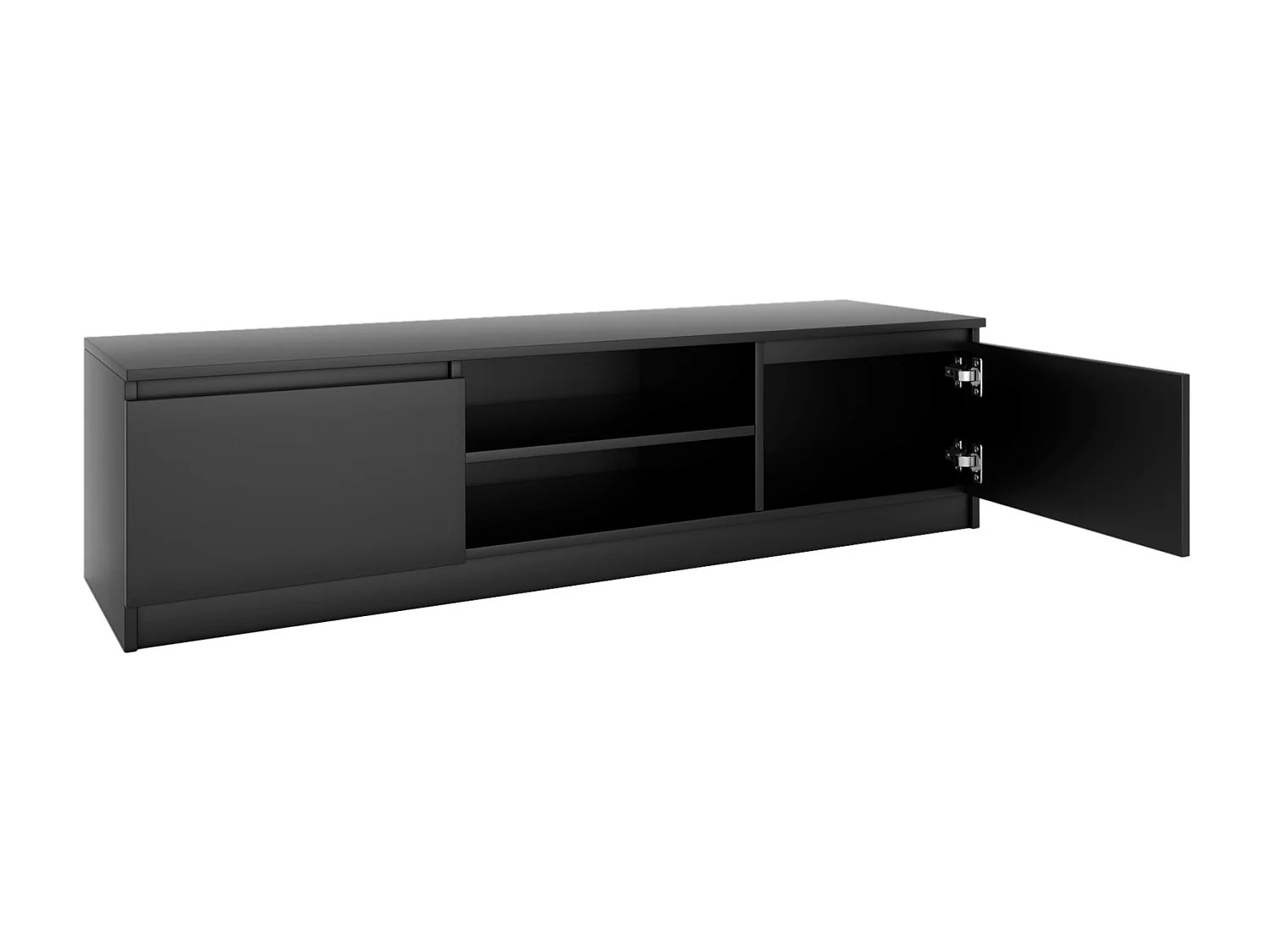 TIVOLI - Mueble de televisión - estilo moderno - 140x40x36cm - 2 cajones + 2 puertas - almacenamiento de equipos de Televisión/audio - aspecto madera