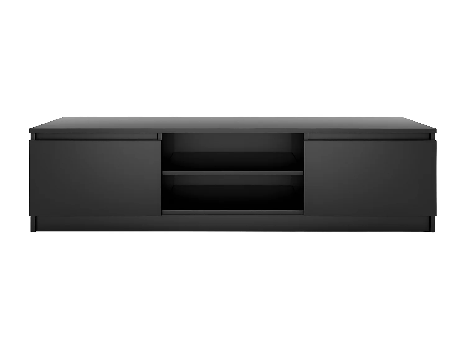 TIVOLI - Mobile TV in stile moderno - 140x40x36cm - 2 nicchie + 2 ante - Contenitori TV/audio - Effetto legno