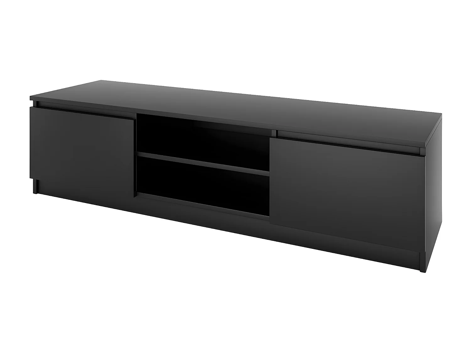 TIVOLI - Mobile TV in stile moderno - 140x40x36cm - 2 nicchie + 2 ante - Contenitori TV/audio - Effetto legno