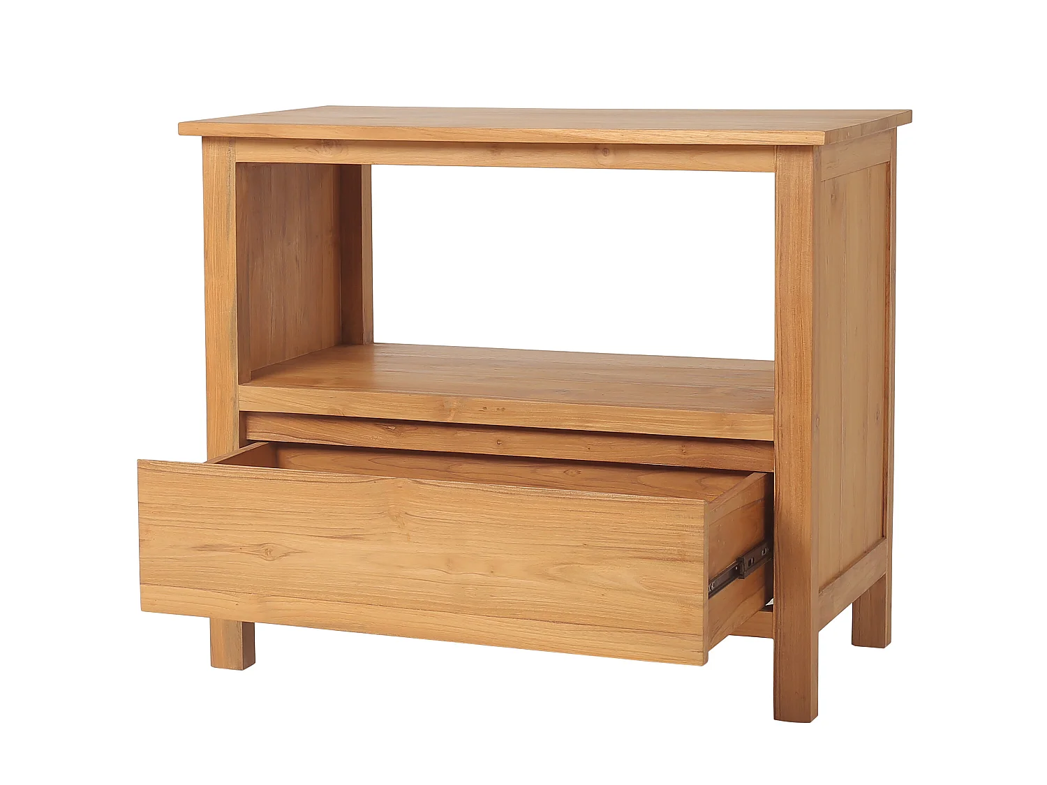 Meuble de salle de bain en teck avec simple vasque - 90 cm - KETAPANG