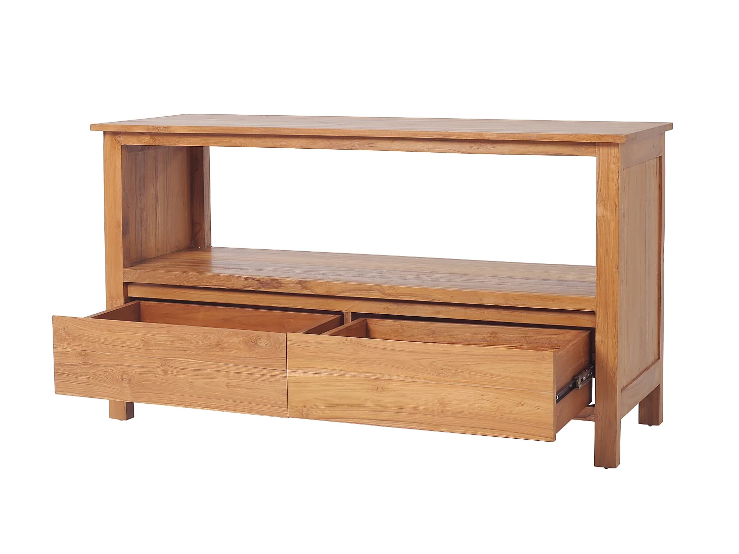Meuble de salle de bain en teck avec double vasque - 135 cm - KETAPANG