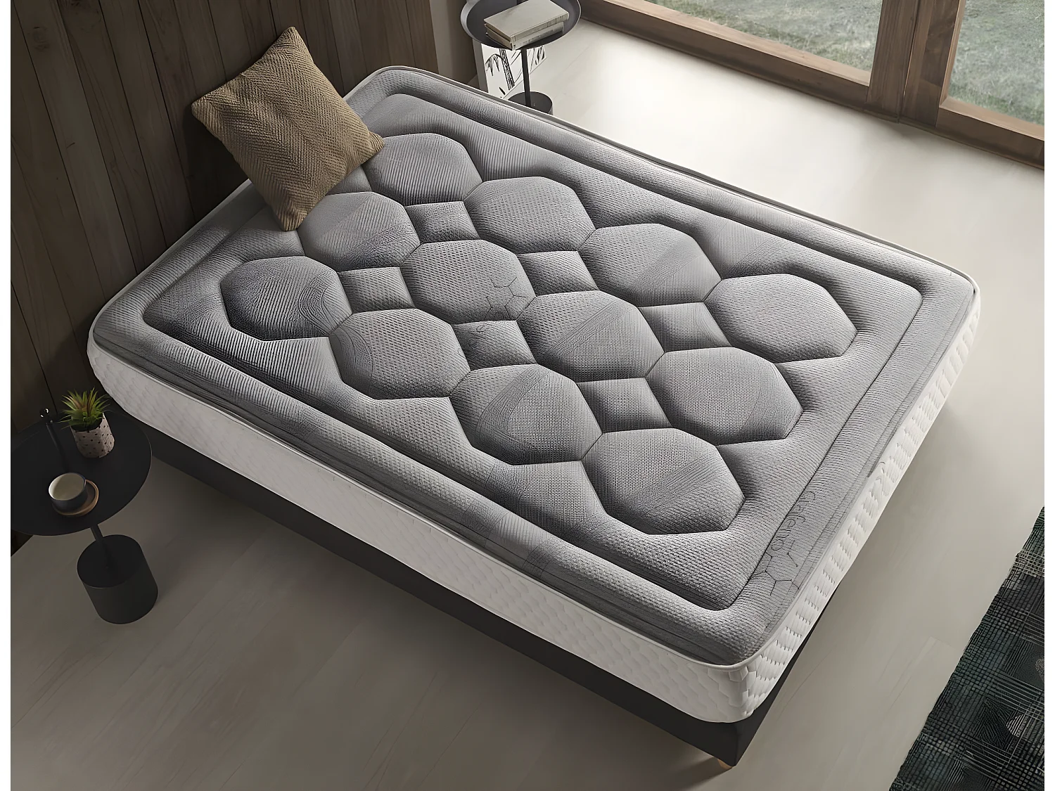 Colchón 67,50x200 Visco Natur Grafeno 28 cm +/-2 Firmeza Media-Alta.