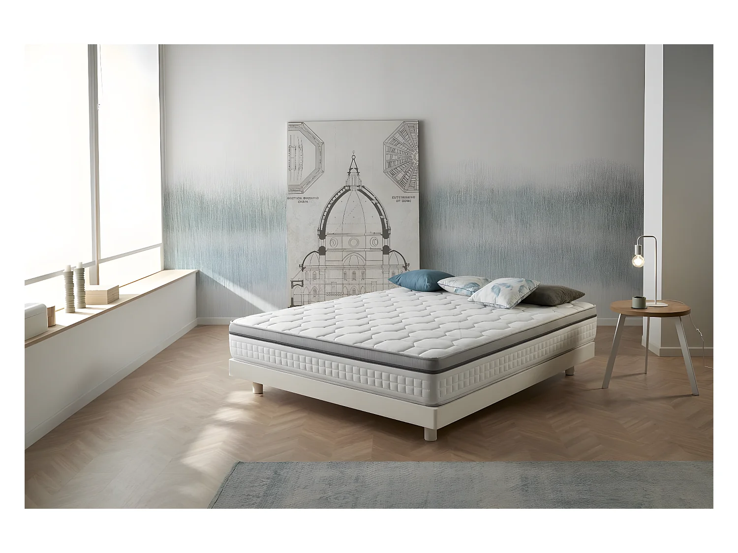 Colchón Muelles Ensacado Con Visco 140x190 Royal Spring Altura 31cm+/-2.