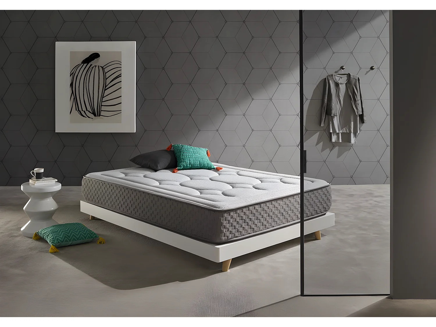 Colchón 140x200 Viscoelástico Palazzo Grafeno 28 cm +/-2 Firmeza Media-Alta.