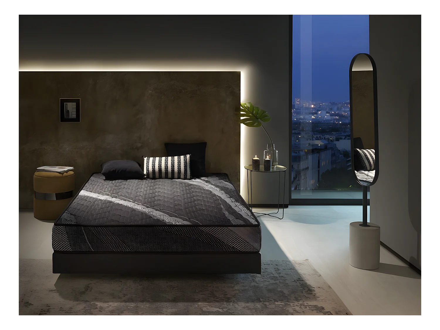 Colchón Viscoelástico Night Confort 90x200 Altura 20cm Firmeza Media-Alta.