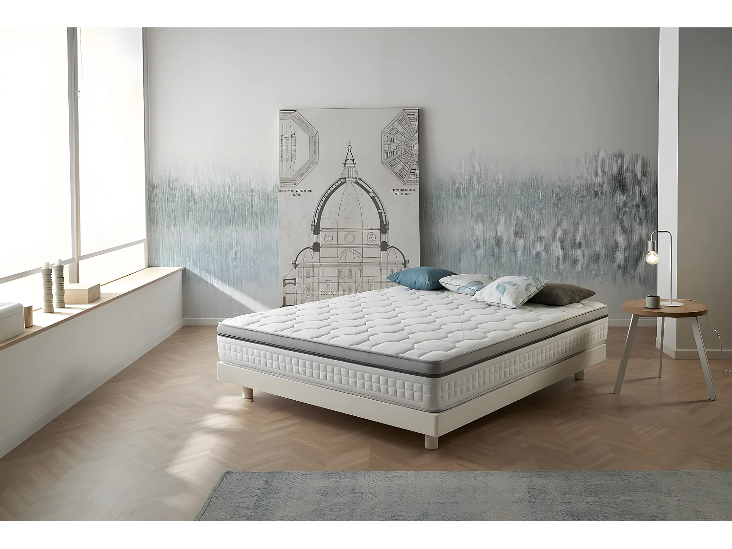 Colchón Muelles Ensacado Con Visco 150x180 Royal Spring Altura 31cm+/-2.