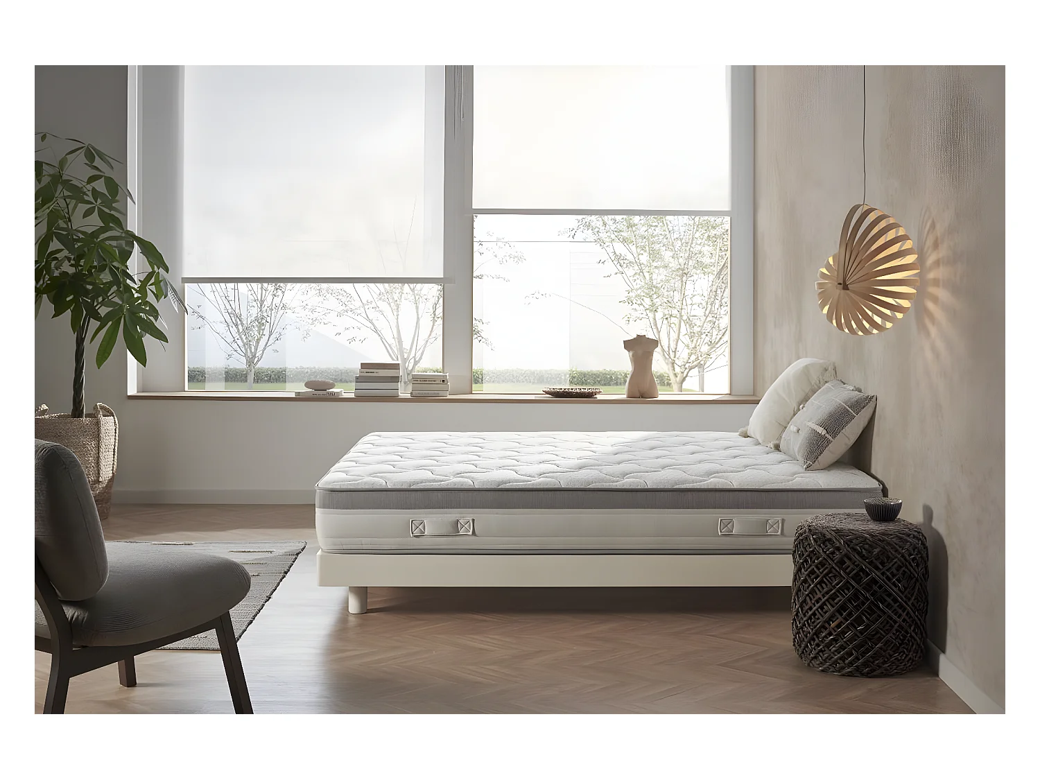 Colchón Visco con Muelles Ensacados Paradise 200x200 Altura 27cm +/-2.