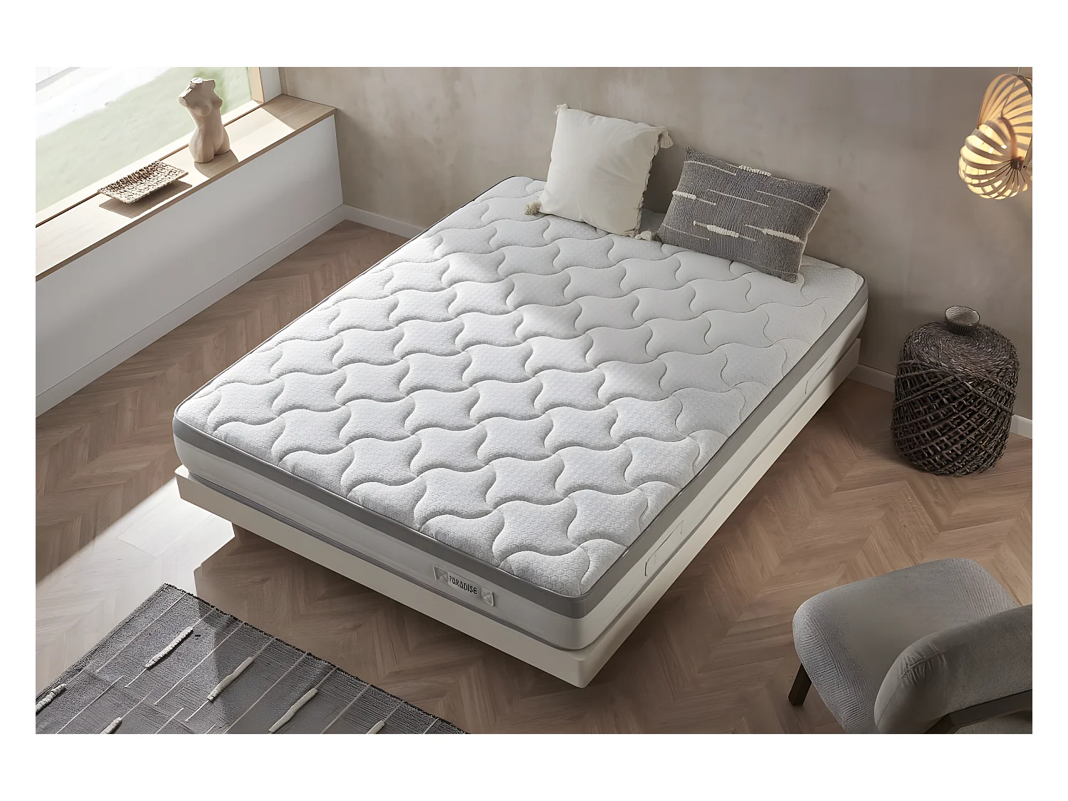 Colchón Visco con Muelles Ensacados Paradise 120x190 Altura 27cm +/-2.