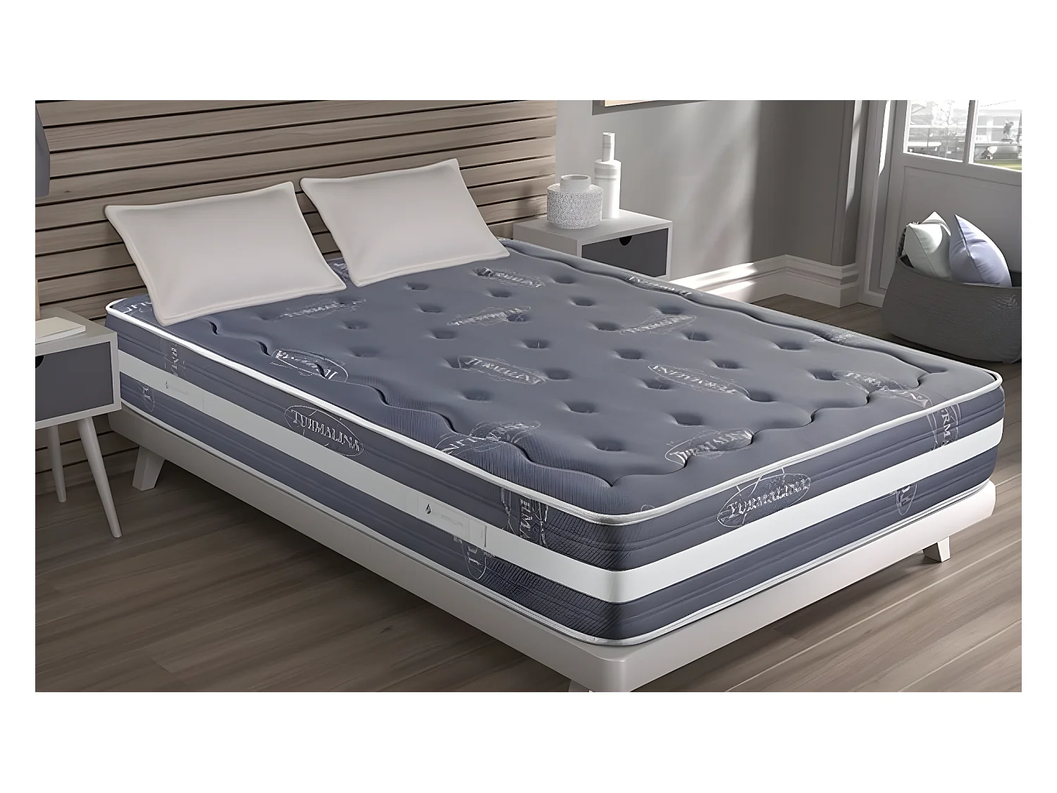 Colchón Visco Turmalina Grey 70X190 Altura 25cm +/-2 .