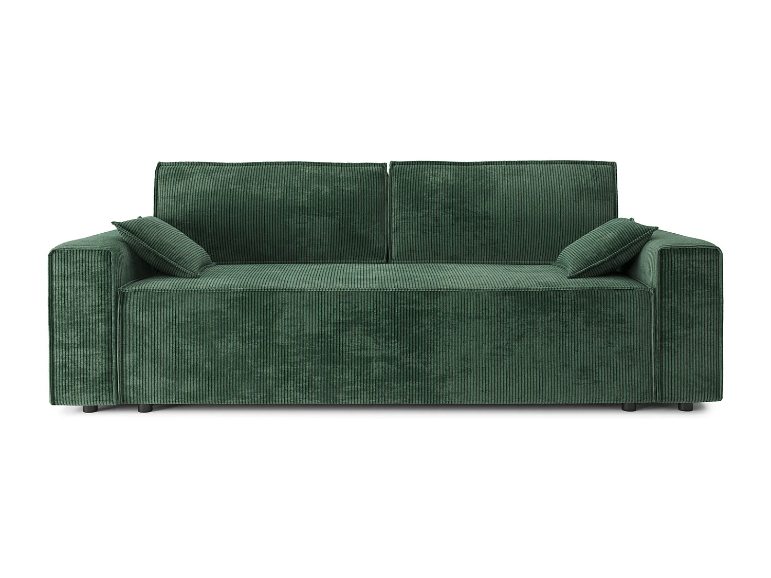 Canapé droit MARIUS convertible  velours côtelé vert