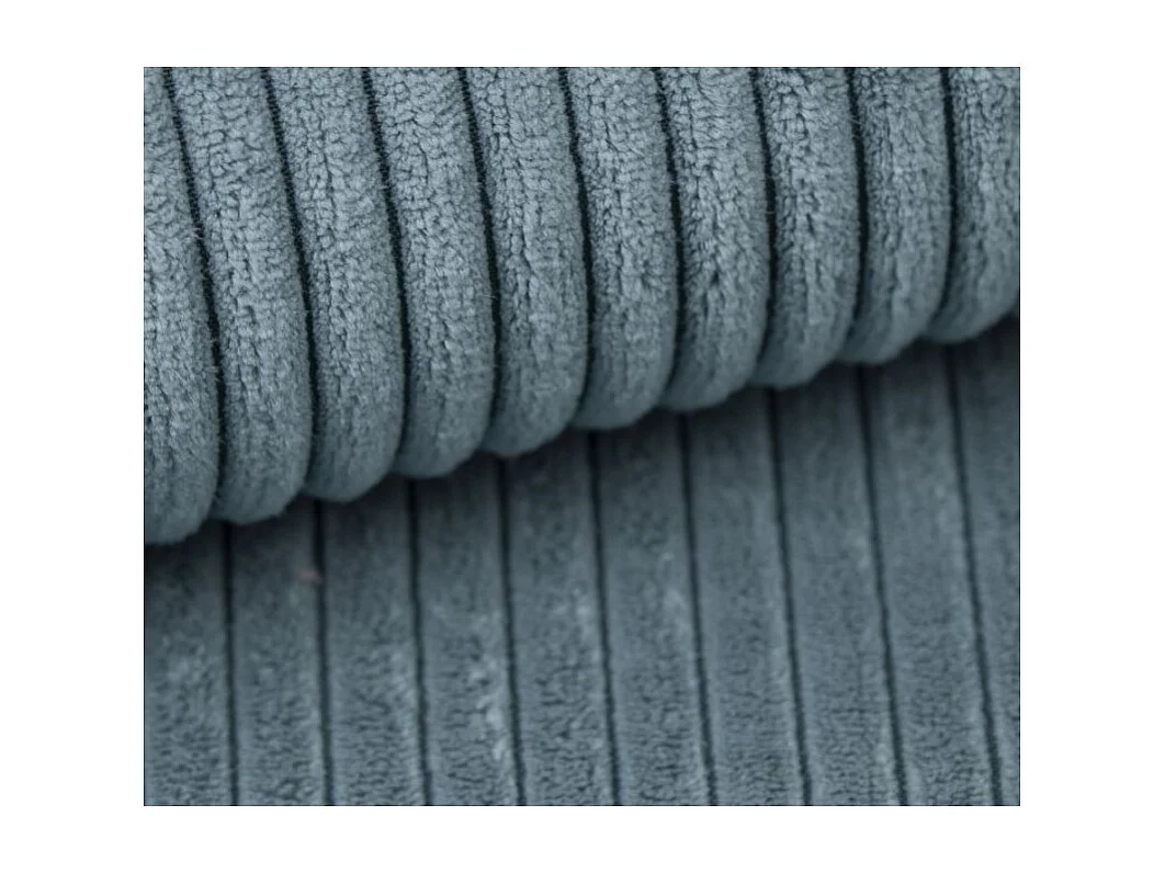 Canapé droit MIRA convertible velours côtelé bleu 3places