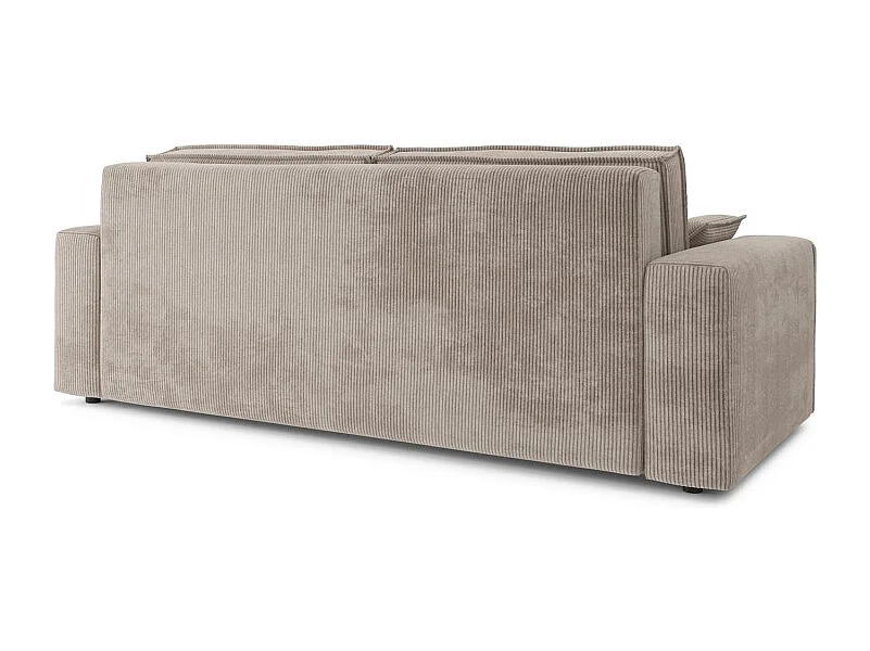 Canapé droit MARIUS convertible  velours côtelé grège