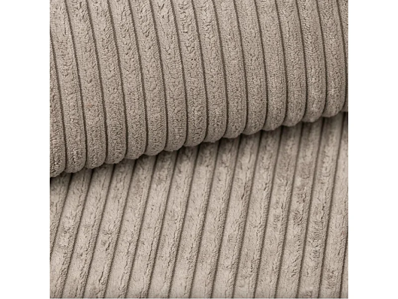 Canapé droit MARIUS convertible  velours côtelé grège