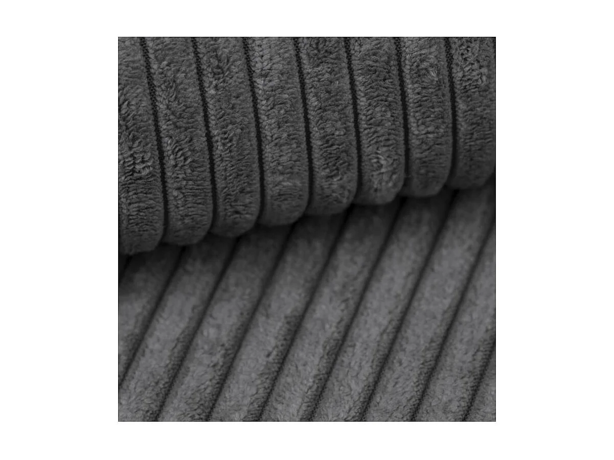 Canapé droit MIRA convertible velours côtelé gris souris