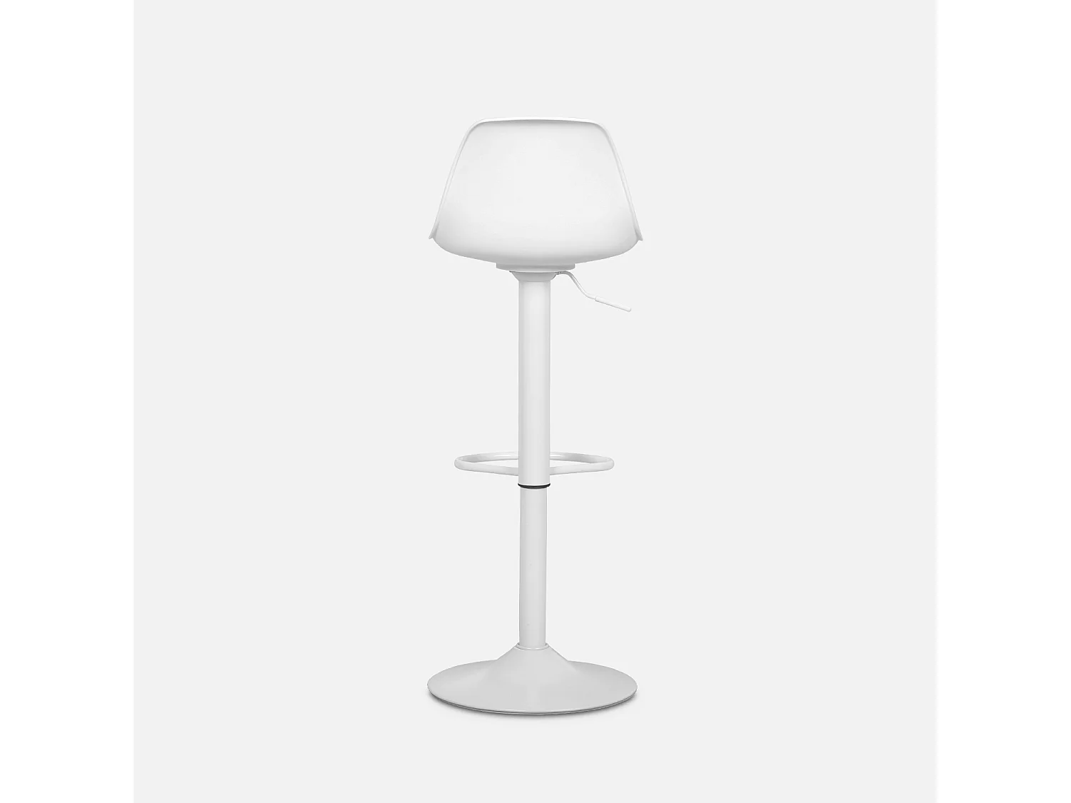 Set di 2 sgabelli da bar in similpelle regolabili, bianco