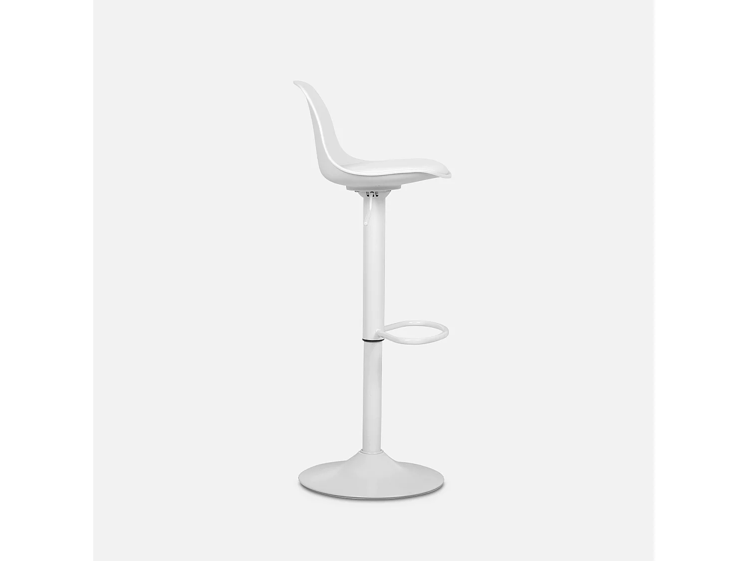 Set di 2 sgabelli da bar in similpelle regolabili, bianco