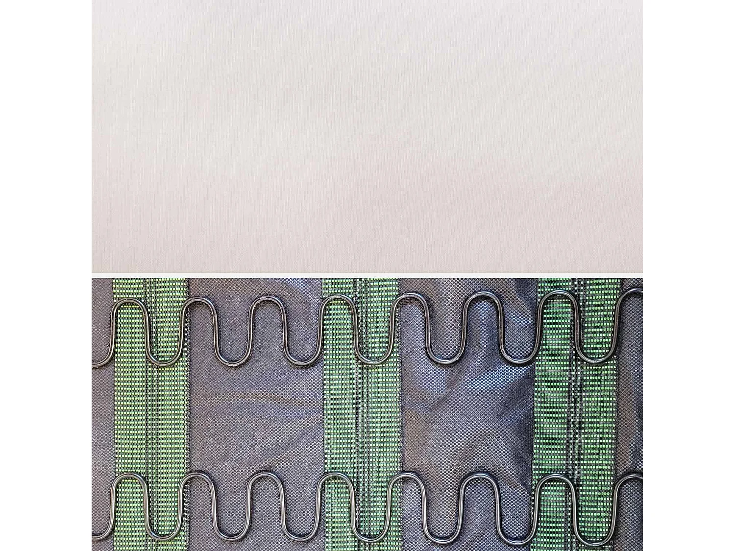 Divano salvaspazio stile scandinavo in legno e tessuto, 2 posti, beige