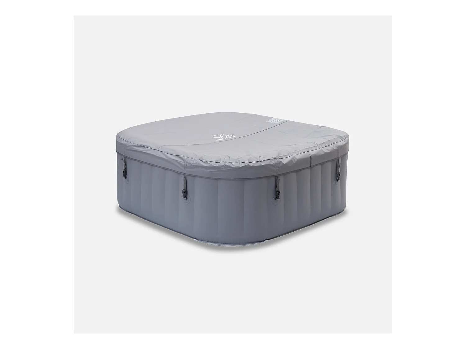 Spa MSPA gonflable carré – Fjord 4 - 4 places.  système anti-gel + bâche. 160cm. PVC. pompe. chauffage. gonfleur. filtre