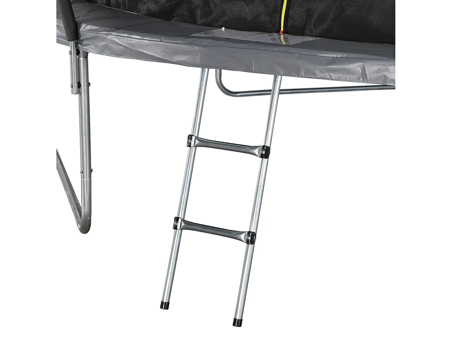 Trampoline rond Ø 430cm gris avec filet de protection intérieur - Venus Inner XXL –  échelle. bâche. filet pour chaussures et kit d'ancrage 4.30m 430 cm