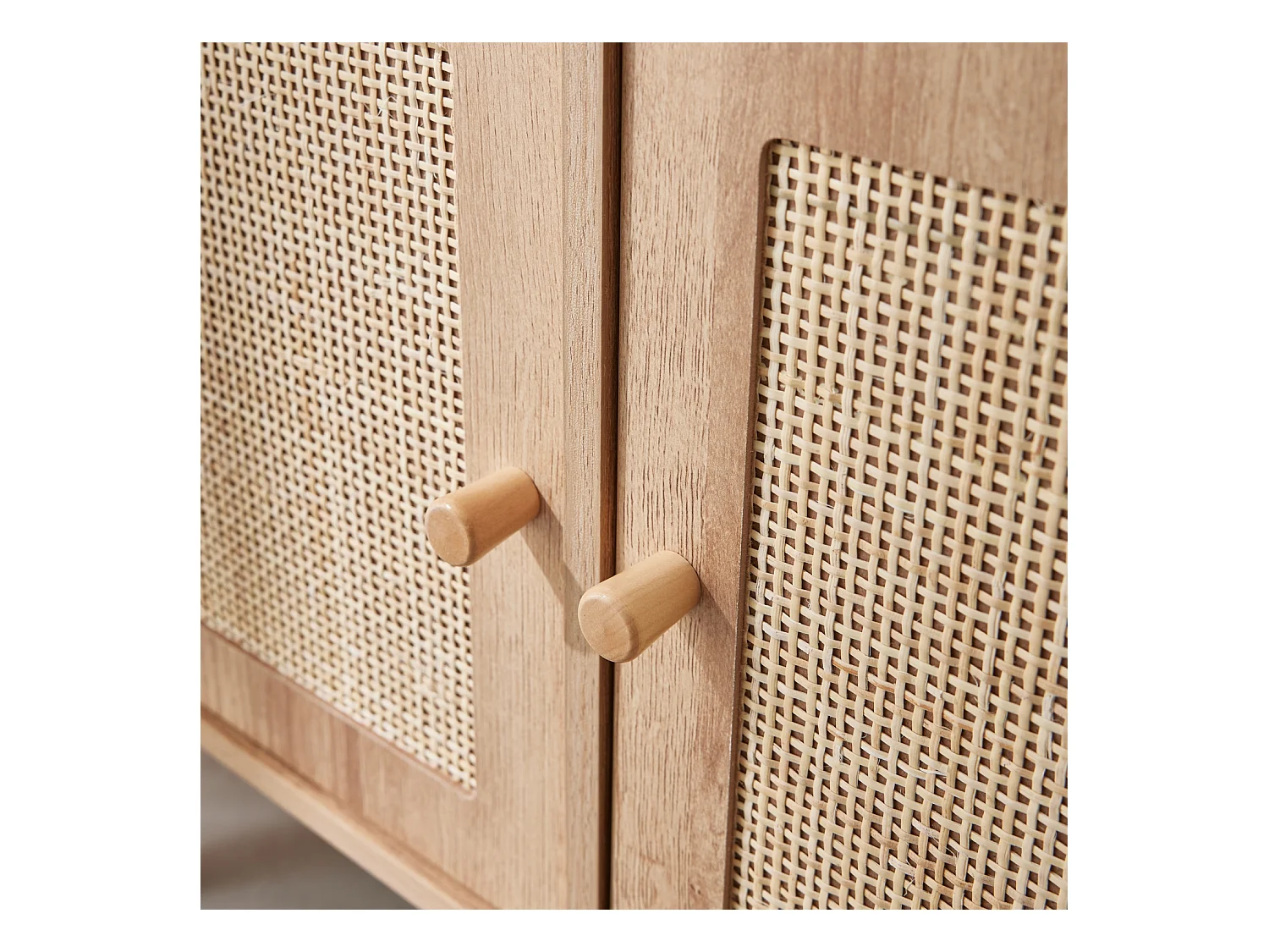 Cassettiera per bambini a 4 ante effetto legno, marrone naturale