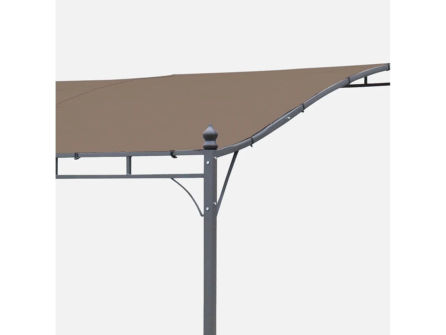Techo de lona para pérgola brestum 3x2.5m pardo