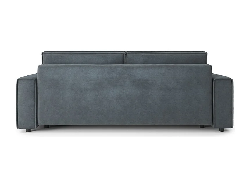 Canapé droit MIRA convertible velours gris souris