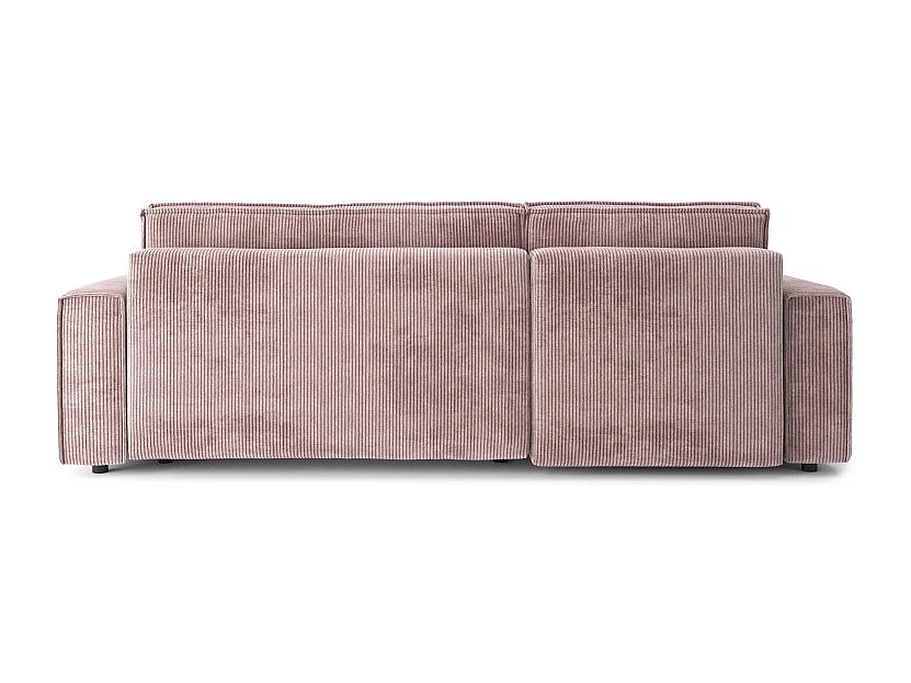 Canapé d'angle MIRA convertible et réversible velours côtelé mauve