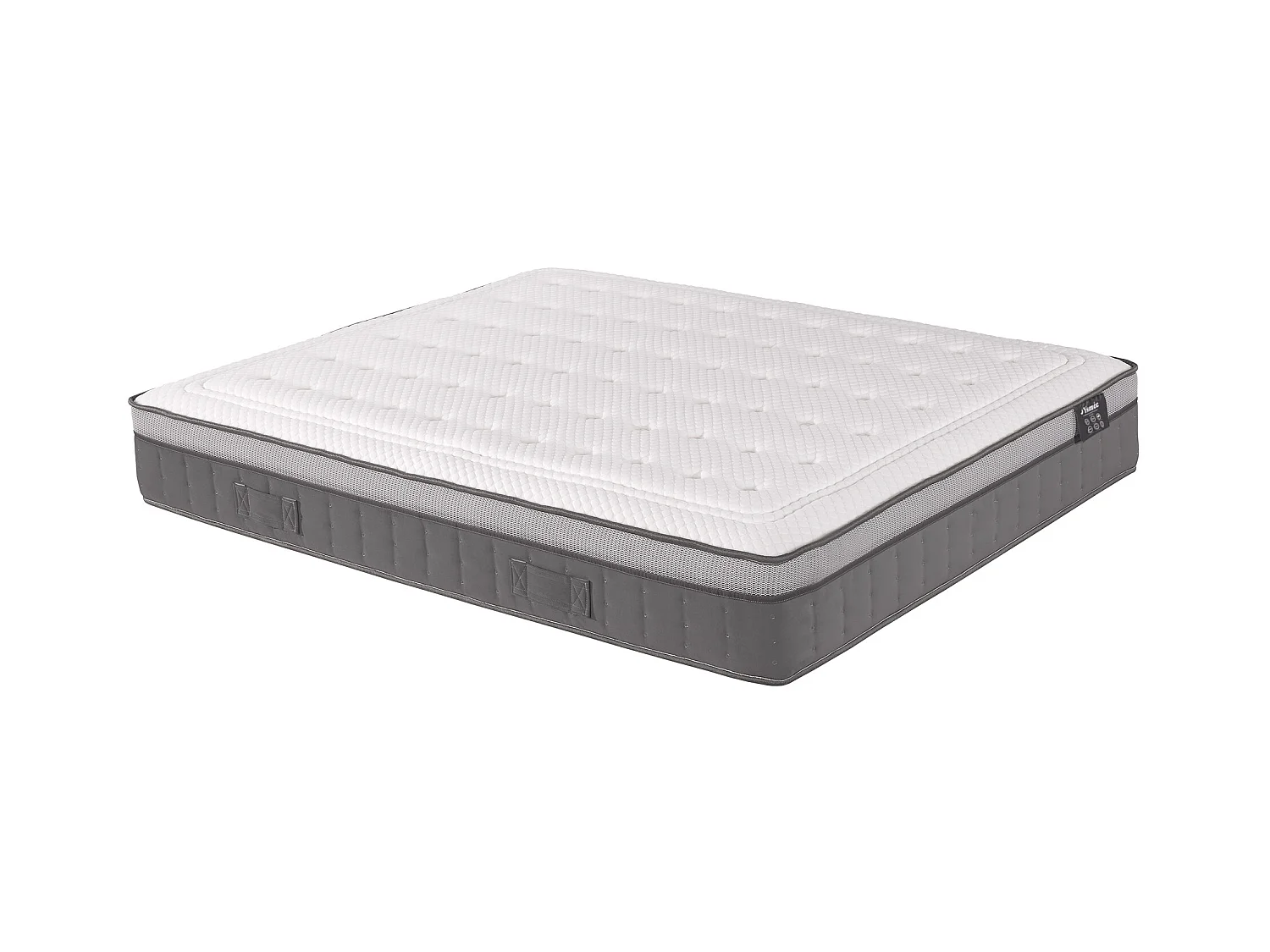 Ensemble 180 x 200 cm sommier déco en kit + matelas hybride ressorts ensachés 7 zones et mémoire de forme ép.30cm - ASGARD de YSMÉE