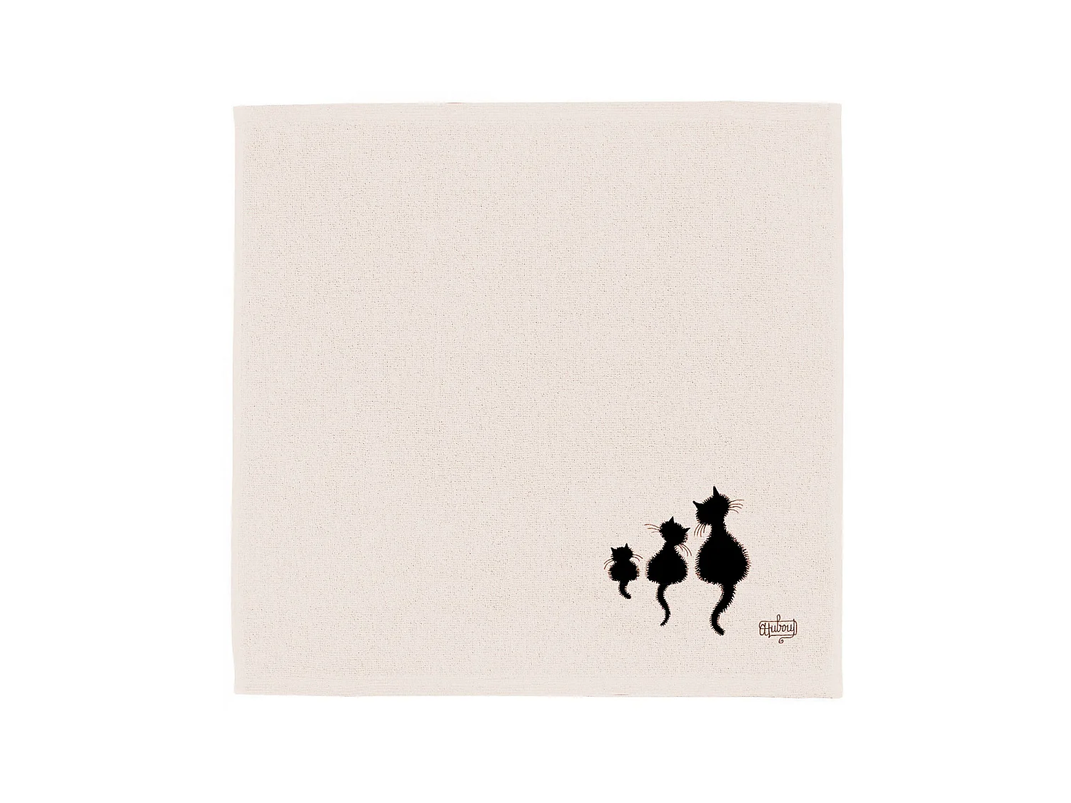 Carre Eponge Dubout 3 Chats ivoire 50 x 50 cm Winkler