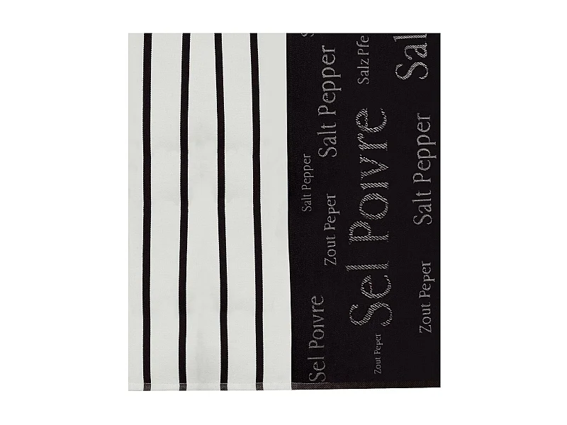 Torchon Jacquard Sel & Poivre noir 50 x 70 cm Winkler