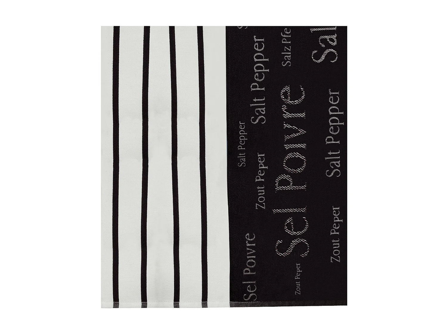 Torchon Jacquard Sel & Poivre noir 50 x 70 cm Winkler