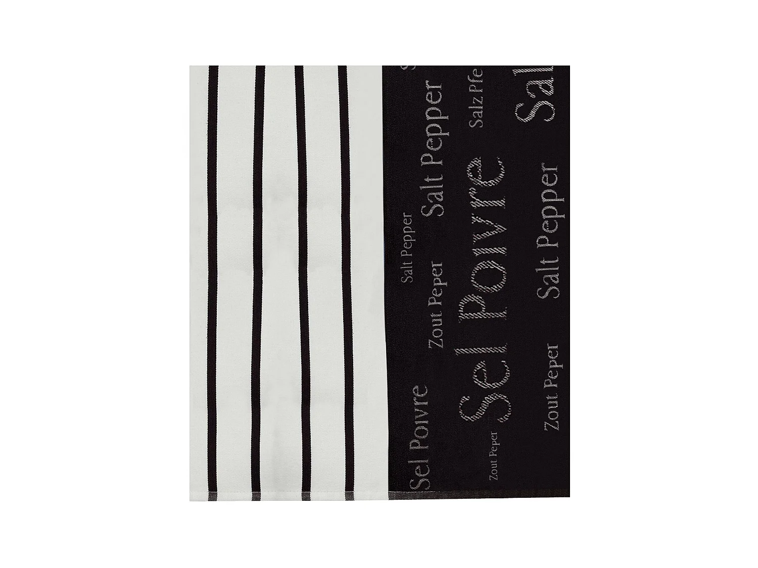 Torchon Jacquard Sel & Poivre noir 50 x 70 cm Winkler
